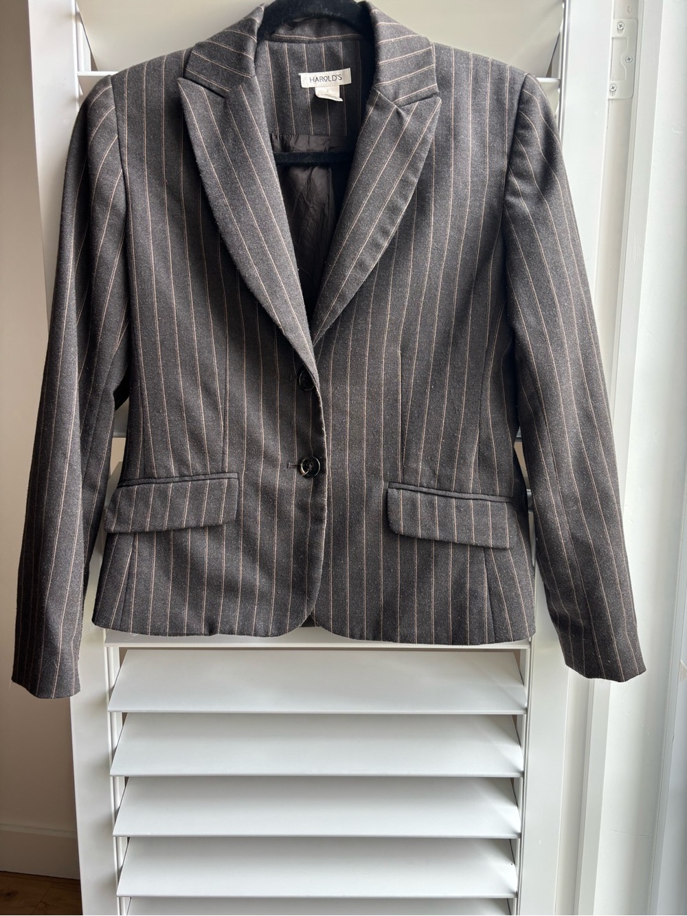 Vintage Harold's dark brown Blazer with Light Brown Pinstripes